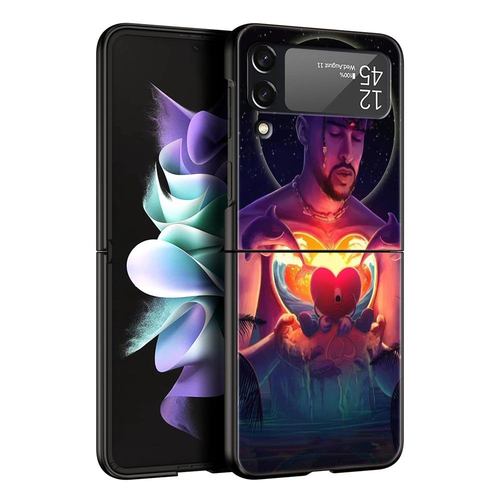 Чехол для телефона Bad Bunny UN VERANO SIN TI для Samsung Galaxy Z Flip 3 4 5, складной чехол для Samsung Z Flip3 Flip4, жесткий бампер