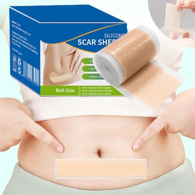 1 рулон = 4 см x 1,5 м силиконовые листы для шрамов самоклеящаяся лента для покрытия шрамов многоразовые и эффективные полоски для ухода за кожей