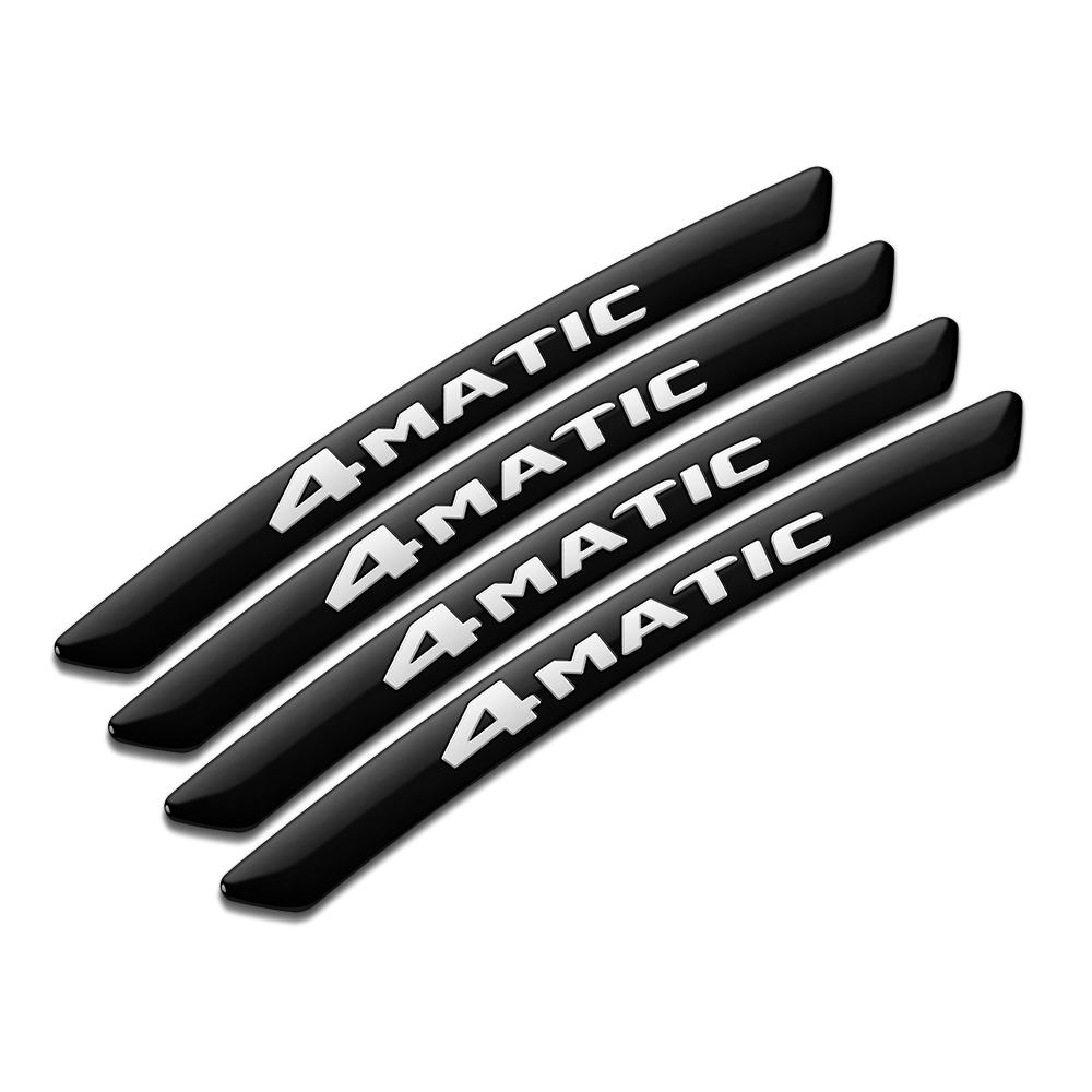 For AMG wheel eyebrow sticker 4 Uds Brabus cube sticker AMG tire embellishment for Mercedes Benz Brabus 4MATIC W212 W205 W463 A/B/C/E/S/G