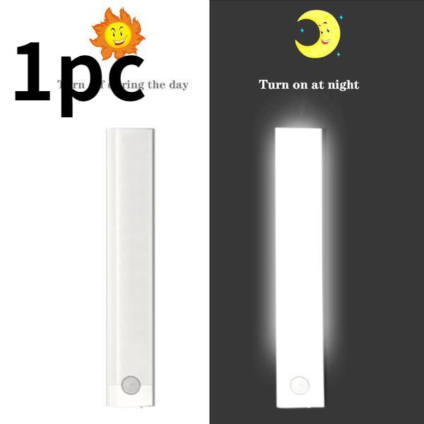 1 dona LED tungi chiroqlar simsiz harakat sensori devor chirog'i USB orqali qayta zaryadlanuvchi oshxona shkafi tungi lampasi