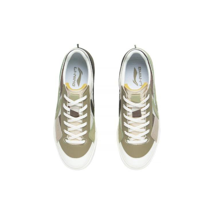 Li Ning Муссовые Ванные Нескользящие Износостойкие Низкие Скейтбордические Обувь Мужские Цвет Ветви Вяза AGCT161-3