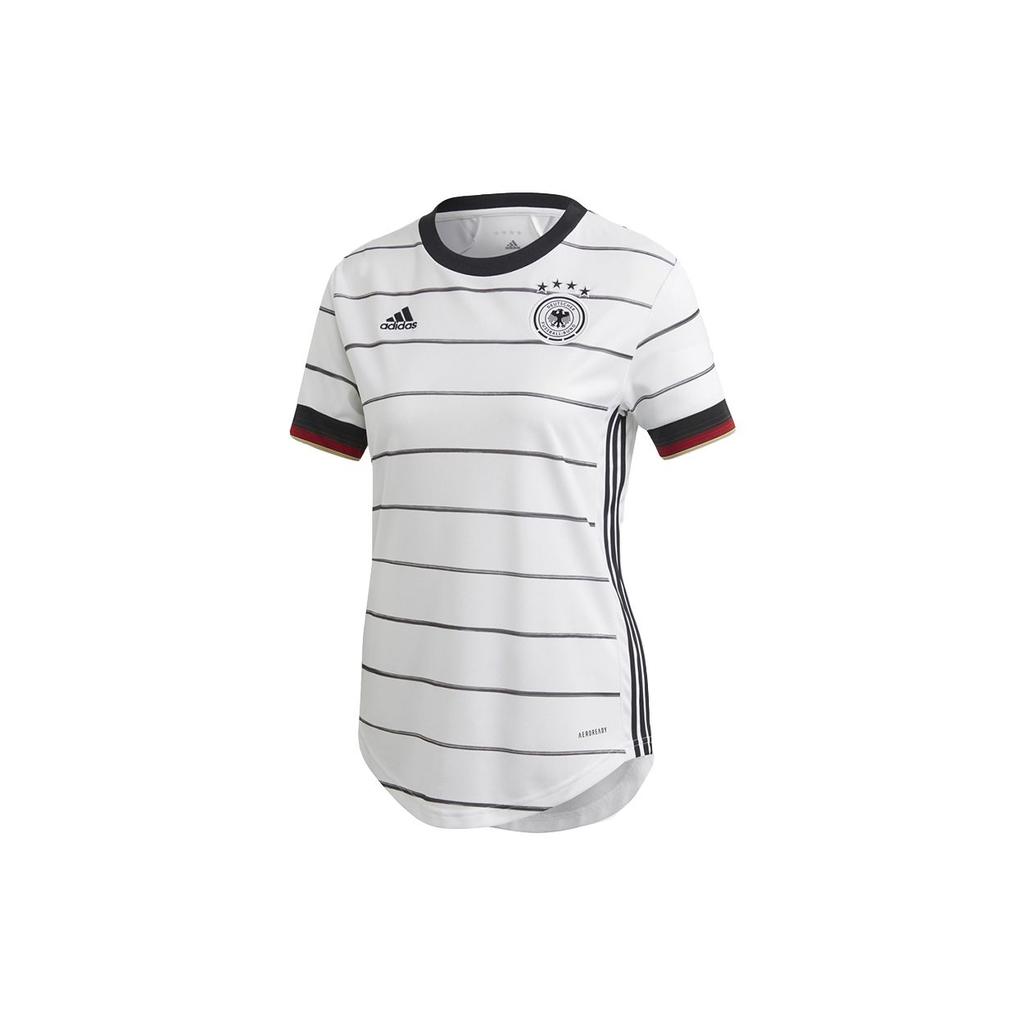 adidas Германия 2020/21 Домашняя футболка Женская с коротким рукавом Футбольная футболка Белая EH6102