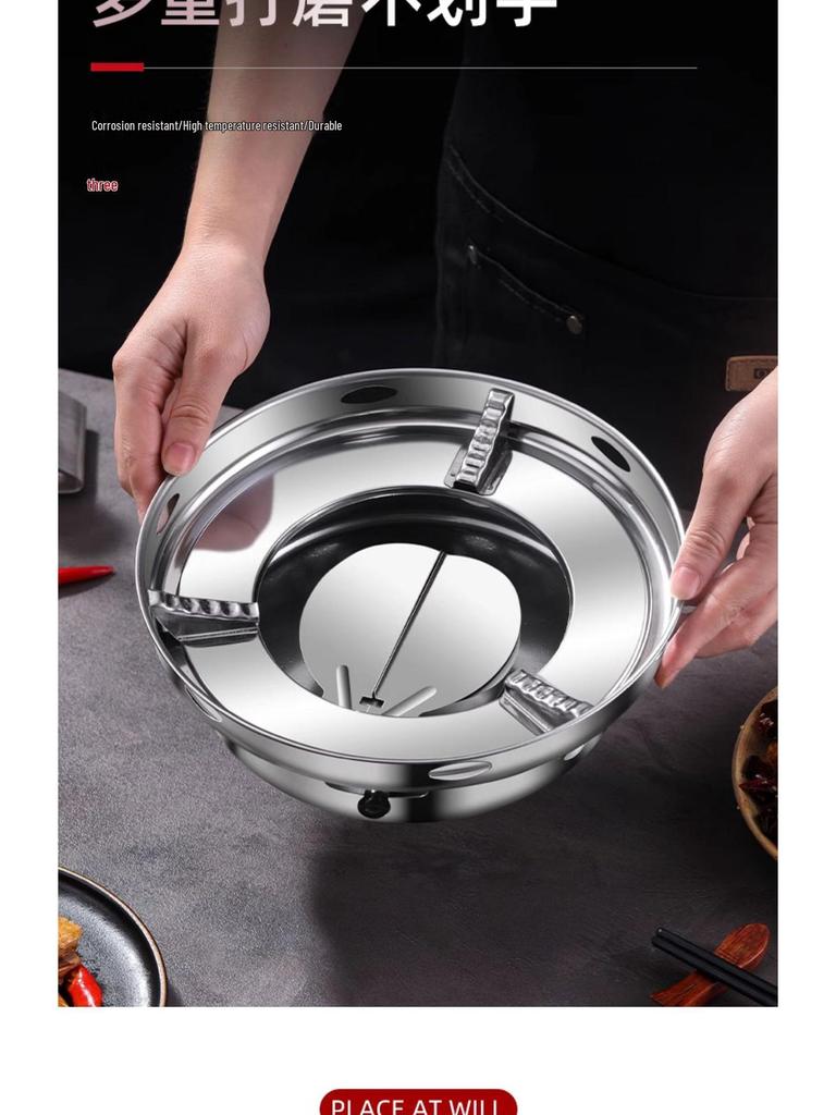 Сухой горшок-плита из нержавеющей стали: Компактная жаровня (хот-пот) на спирту для домашнего и коммерческого использования