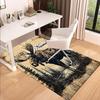 1PC Custom Name Moose Wilderness Theme Floor Mat Ideal for Living Room, Game Rooms, Office, Bedroom,Floor Mat Playful Design