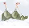 Удобный латексный бюстгальтер для кормящих мам для кормящих мам, бюстгальтер с эффектом пуш-ап, двухцветное бесшовное нижнее белье, бюстгальтер для кормления грудью с пряжкой спереди