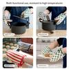 1Pc Thick Cotton Oven Glove Heat Resistant Mitt for Microwave Baking Non-Slip Kitchen Glove