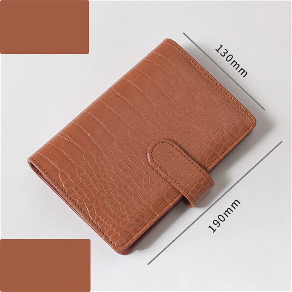 A6 Notebook PU Leather Ring Binder Notepad Cover Loose-Leaf Cover Binder Cover Notebook Cover