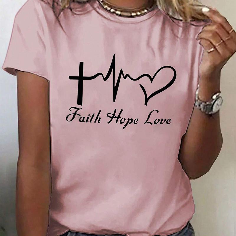 Модная женская футболка с перекрестным принтом, забавная повседневная футболка с круглым вырезом и короткими рукавами, летняя женская футболка