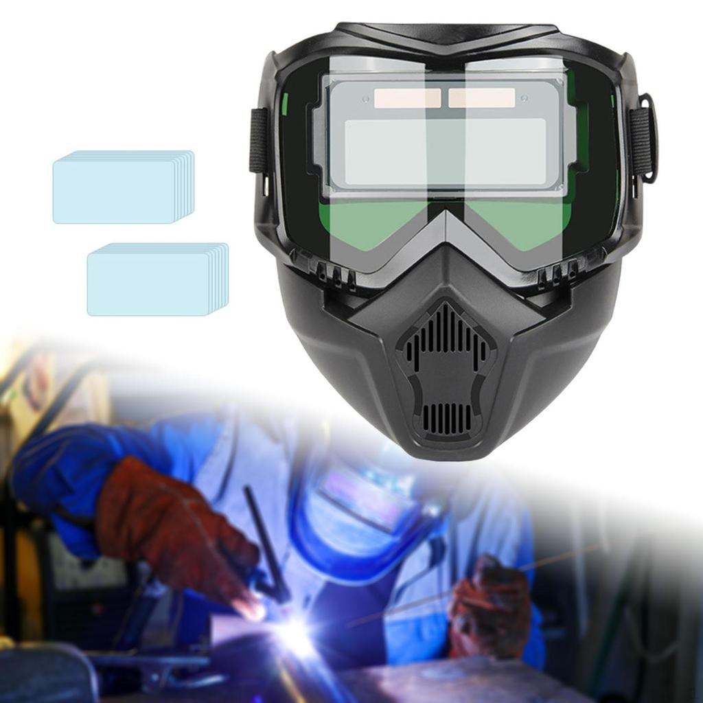 Welding Helmet Soldering Protector Detachable Dimming Breathable Welder Hood