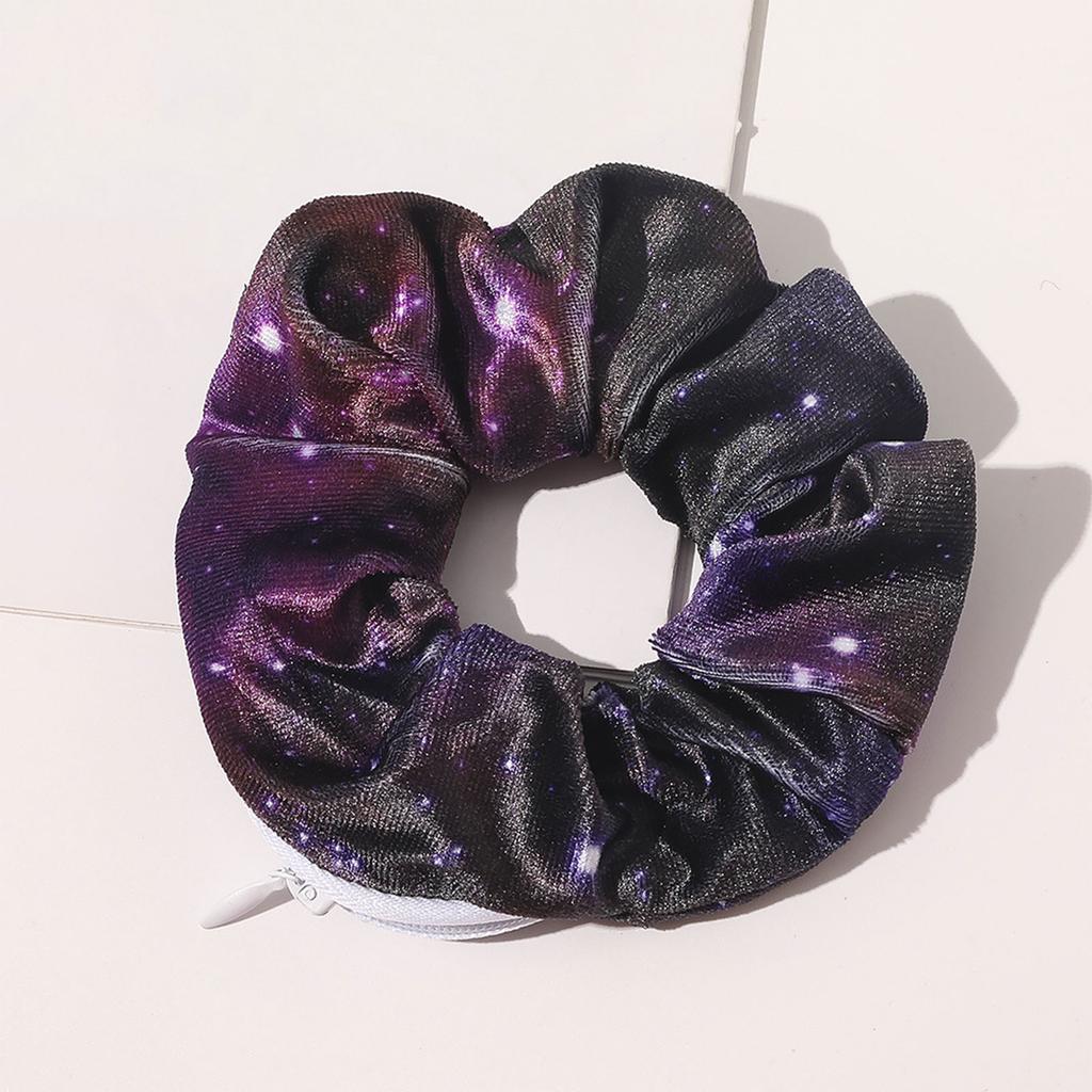 Резинки для волос на молнии, карманные резинки для волос, бархатный браслет для волос со потайной молнией, сумка для хранения помады для ключей, эластичная лента для волос