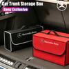 MEA4   Car Trunk Non-Woven Fabric Organizer Box Large Capacity Folding Storage Bag Accessories For Mercedes-Benz GLC X253 X254 C-Class
