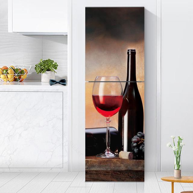 Наклейки с розами на холодильник, обои для кухни, виниловый плакат, наклейка на холодильник, домашний декор, спальня, новогоднее украшение