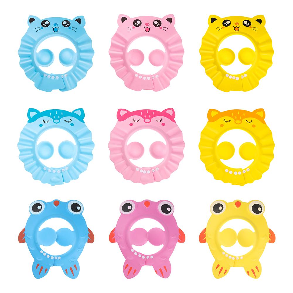 Защита глаз для девочек Водонепроницаемая портативная шапочка для шампуня Защита для мытья волос Козырек для ванны Шапочки для душа для младенцев