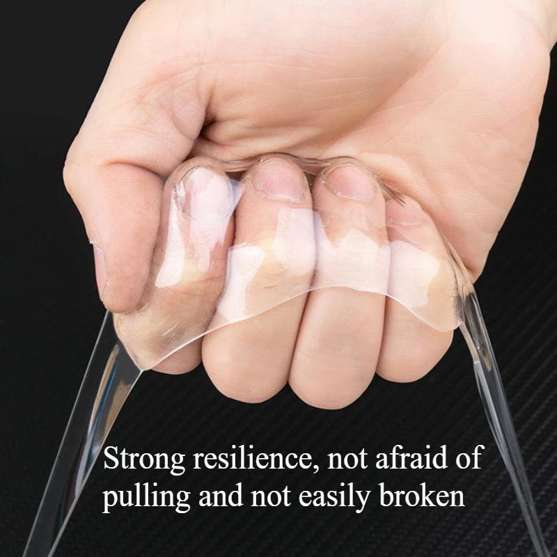 2см*1м Нано лента двухсторонняя лента прозрачная многоразовая водонепроницаемая моющаяся клейкая без гвоздей для транспортных средств