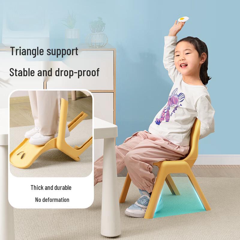 Meliya Children's Plastic Backrest Stool