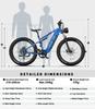 DUOTTS E26 electric bicycle, Samsung 48V 20Ah battery, full suspension system, 26-inch tires, maximum range 60-120 km.