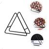 SHOWERORO Iron Coaster Holder, Coaster Holder without Coasters, Coffee Mat Stand, Tabletop Coaster Rack, Coaster Caddy, Triangular Plate Stand, Coaste