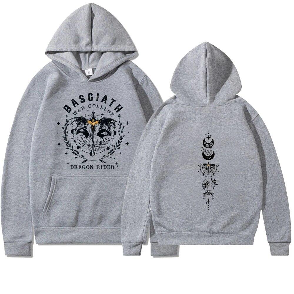 Толстовка унисексFourth Wing Hoodie Basgiath War College Свитер с капюшоном Dragon Rider Толстовка серии Empyrean Унисекс Повседневные толстовки