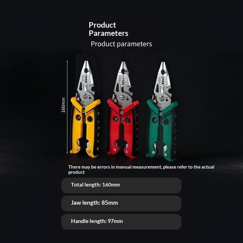 18 in 1 Multifunctional Electrician Pliers Wire Stripper Crimper Cable Cutter Compact Size for Small Space Electrical Repair Jobs