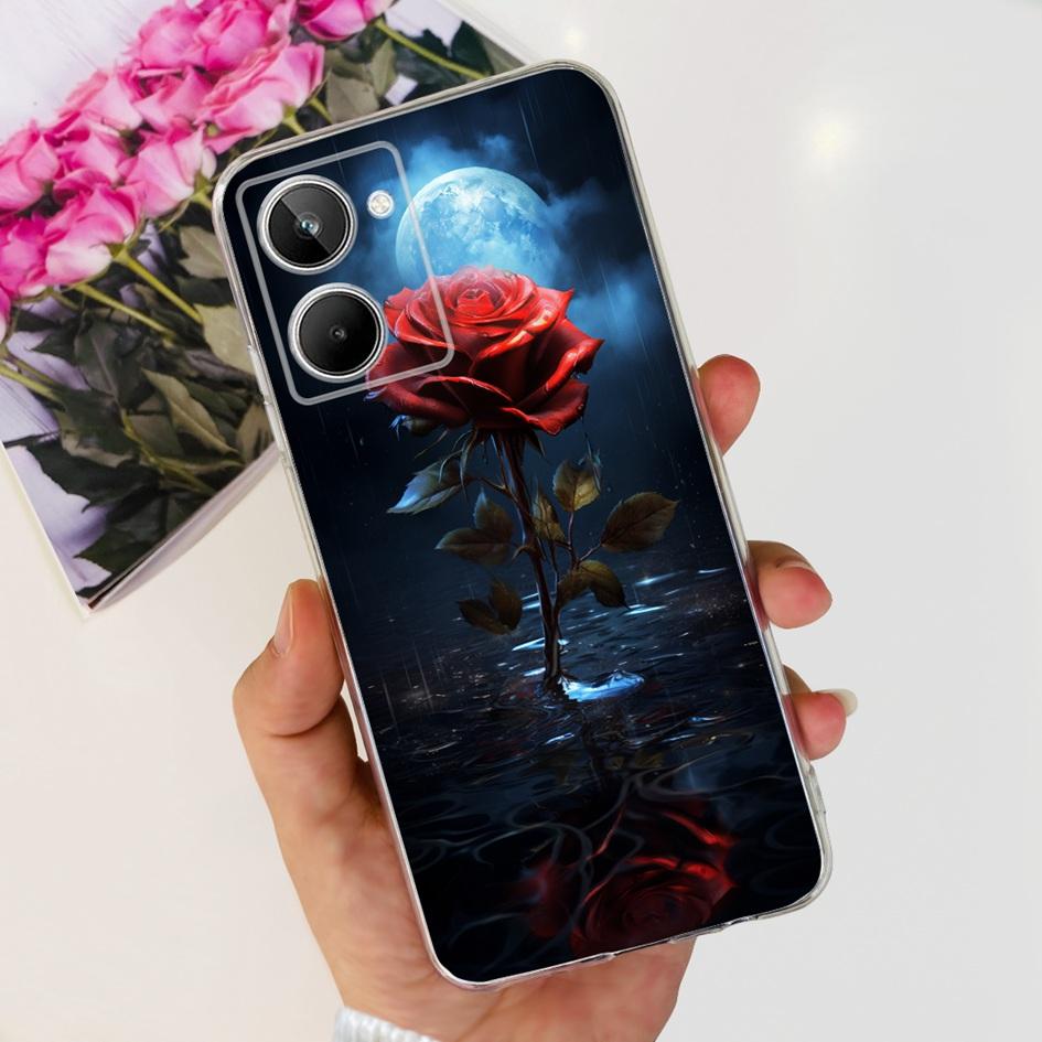 Чехол для Realme 10 RMX3630 Задняя крышка Милый мультяшный панда Тонкий мягкий прозрачный силиконовый чехол для телефона Для Realme 10 Pro Plus RMX3687 Capa