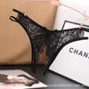 Women's Sexy Open Crotch Lace Thong - See-through Low Waist Design