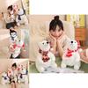 Polar Bear Christmas Plush Toy With Short Hair For Holiday Gift And Kids Room Decor