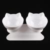 Non-Slip Double Cat Bowl Pet Water Food Feed Dog Bowls Pet Bowl with Inclination Stand Cats Feeder Feeding Bowl Kitten Supplies