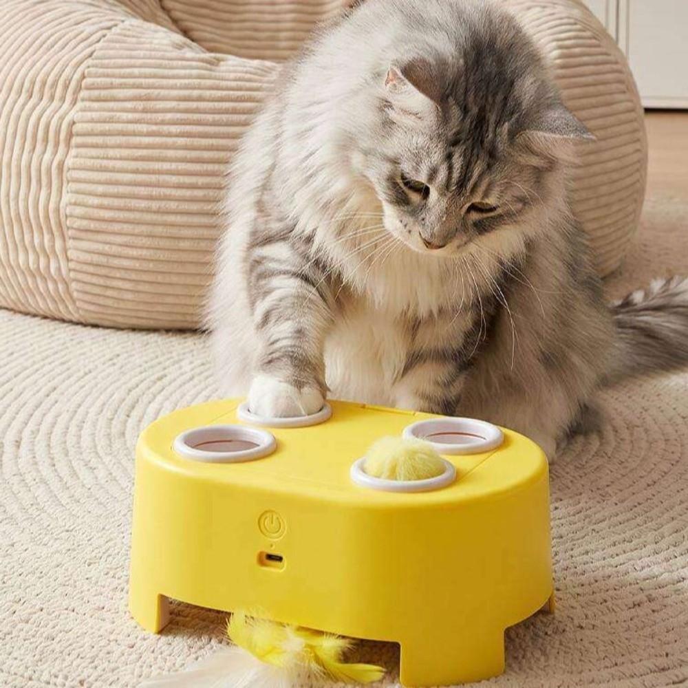 Electric Automatic Pop-Up Toy Rechargeable Cat Chase Game Toy New Smart Cat Toys Pet Supplies