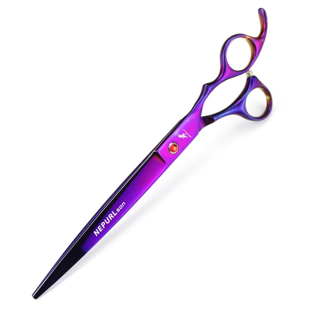 Napson 8.0" Цветные Прямые Ножницы для Груминга Животных в Форме Руки