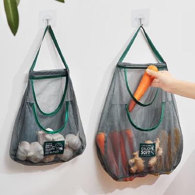 Многоразовые сумки для хранения, кухонная подвесная сетчатая сумка, домашняя сетка для хранения фруктов и овощей, сумка для имбиря, чеснока, картофеля, лука