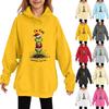 Children's Fashionable Casual Long-sleeved Loose Christmas Print Pullover Hooded Sweatshirt