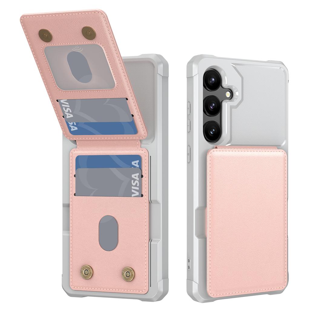 For Samsung Galaxy S25 FE Case Vertical Flip Card Slot Kickstand Leather + TPU Phone Cover