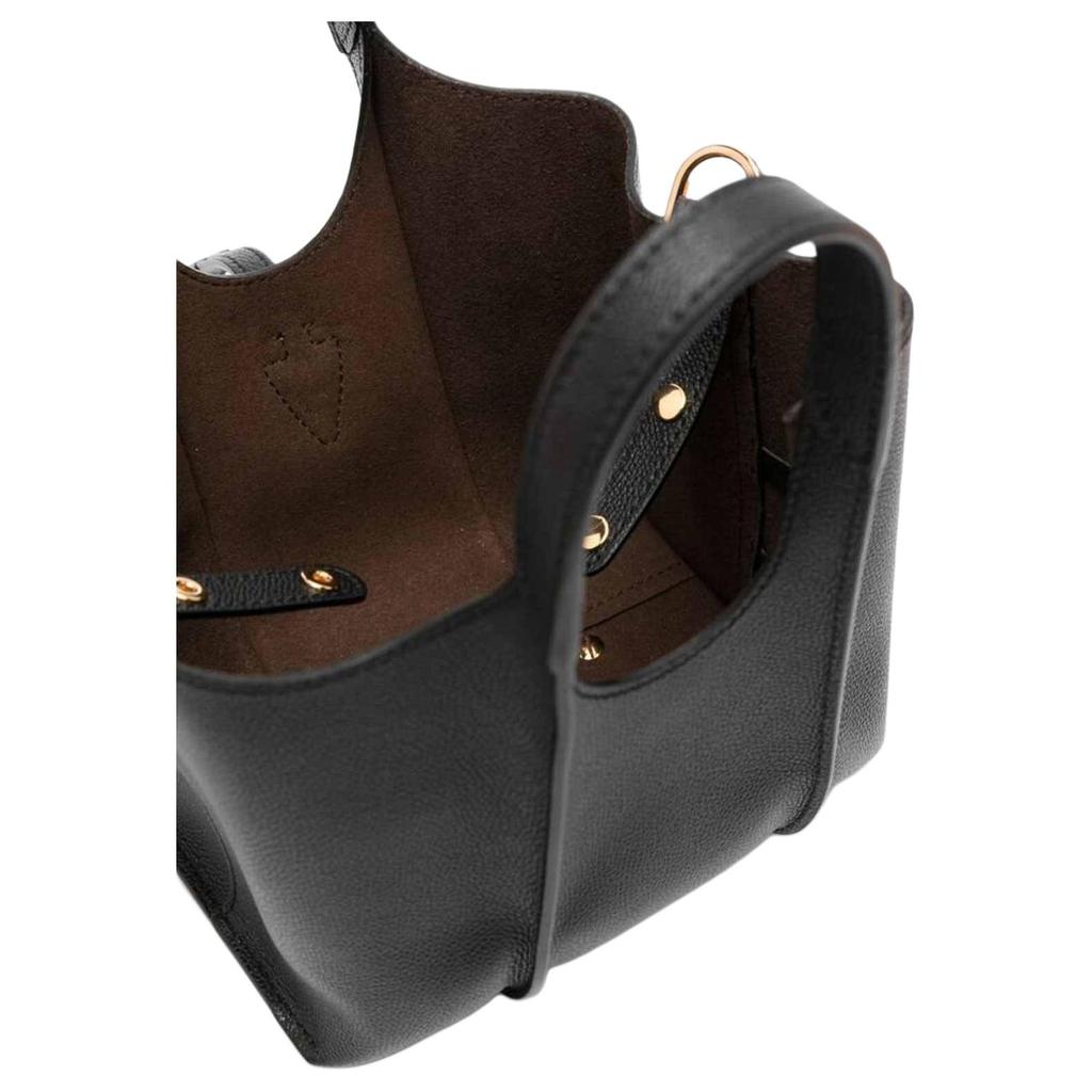 Tods T Timeless Металлическая подвеска T Кожаная Сумка Женские сумки Черный XBWTSBA0000Q8EB999