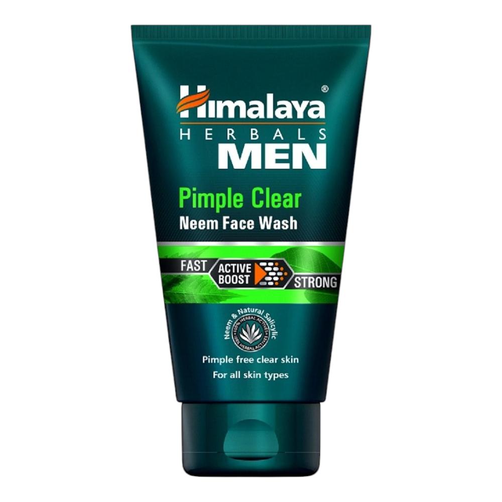 Himalaya Men Pimple Clear Neem Face Wash 50ml Soap Free Acne Control Cleanser for Men’s Skin
