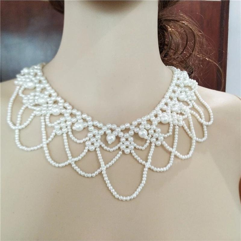Fashion Sequins Beaded Plastic Masonry Lace Collar DIY Women's Clothing Corsage One-piece Skirt Shopping Trip Wild Decoration