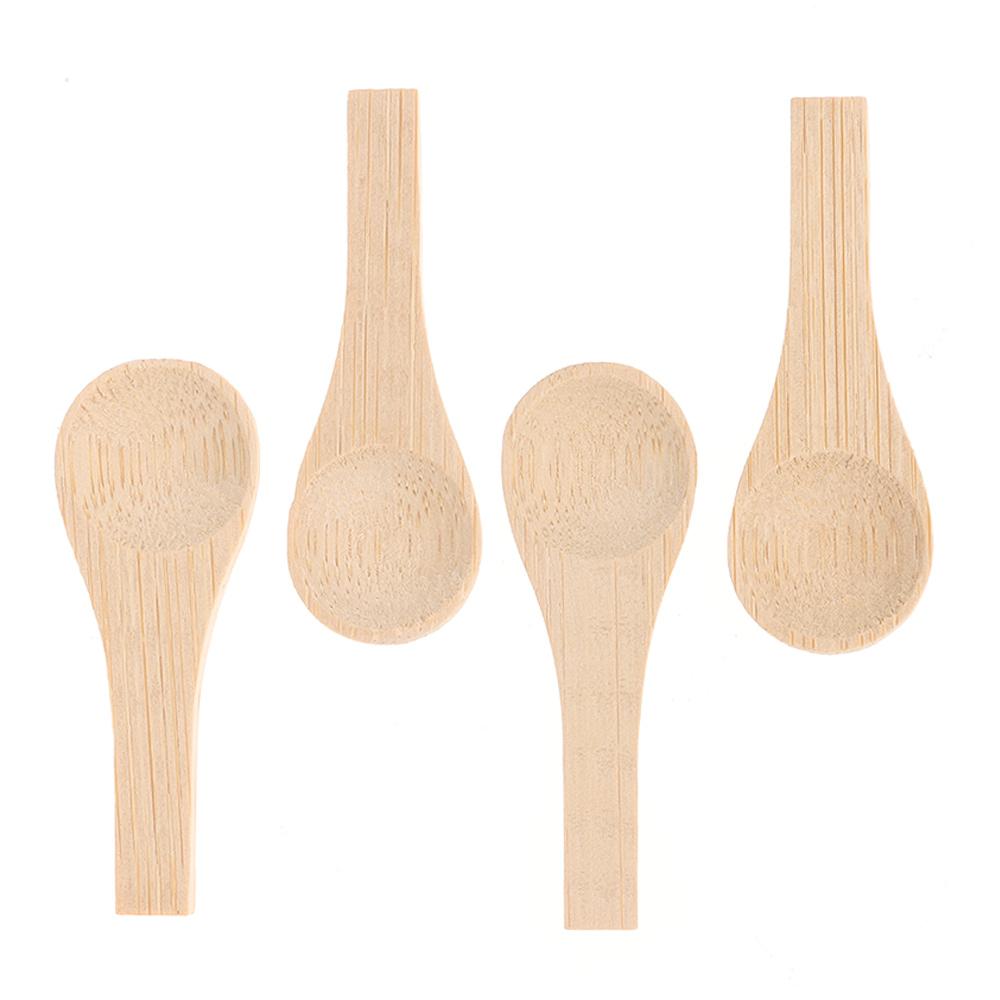 Wooden Tiny Wooden Spoons 2.16 in Handmade Bamboo Tiny Spoons Salt Spoons  For Ice Cream