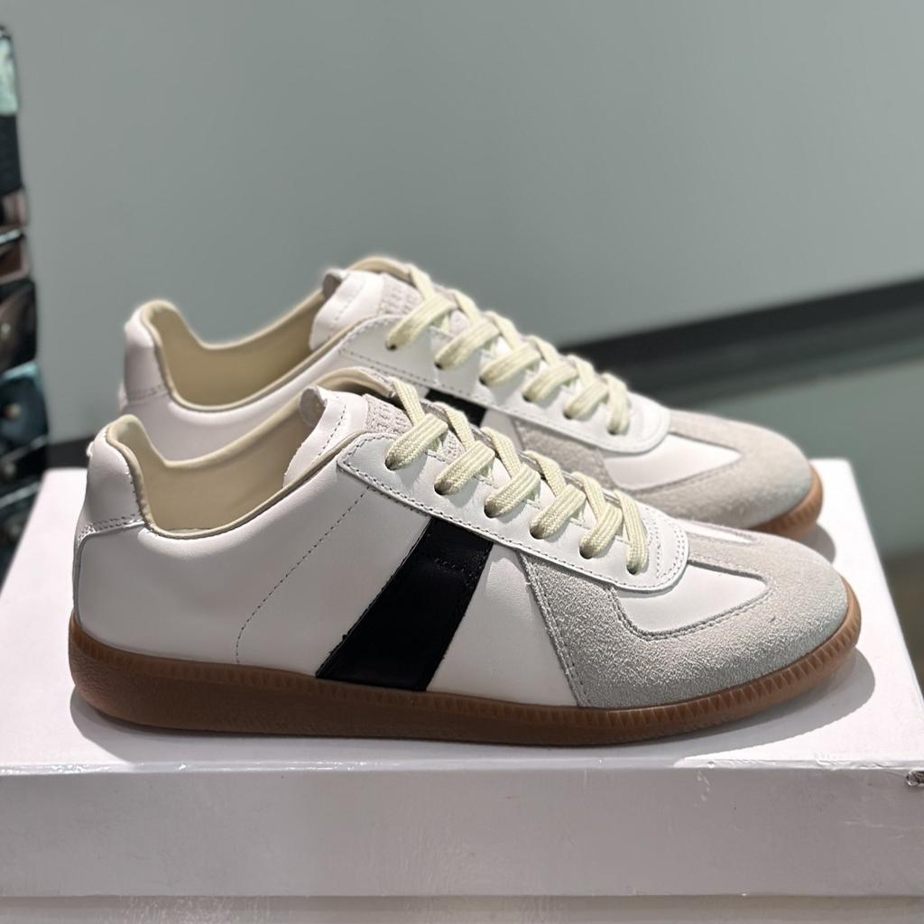 De Xun Обувь M Jila Mm6 Пара Топ Версия Ретро Мягкая Подошва Кожаная Универсальная Повседневная Спортивная Обувь Ремешок Плоская Обувь для Скейтборда