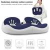 Ergonomic Cushion Hemorrhoid Seat Pad Tailbone Pressure Relief Memory Foam Support Soft Fleece Fabric Back Pain Relief Slow Rebound Seating