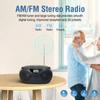 Portable Stereo CD Player Boombox with AM/FM Radio Bluetooth Speaker Player USB Playback