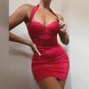 Sleeveless Halter Slim Fit Dress - Sexy New Hip Skirt for Women