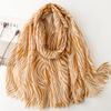 Scarf Thin Yarn Silk Scarf New European and American Fashion Yellow Zebra Pattern Shawl Women
