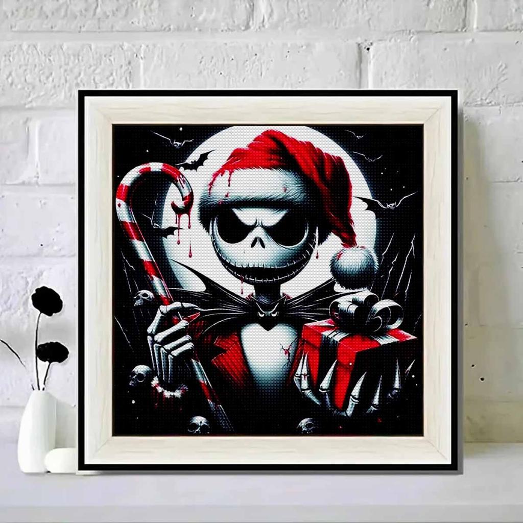 5D DIY Diamond Painting Decorative Christmas Skeleton Full Round Drill Scenery Diamond Embroidery Cross Stitch Kits Home Decor Gift