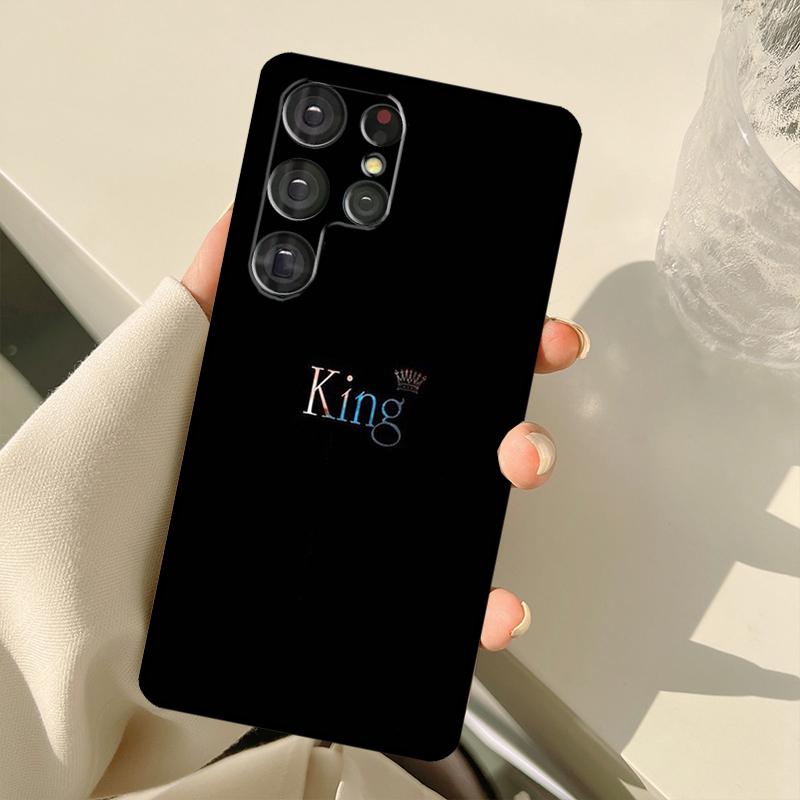 Чехол с короной Короля и Королевы для Samsung Galaxy S23 Ultra S21 S22 S24 S25 Ultra S9 S10 Plus S24 FE S20 FE Задняя крышка