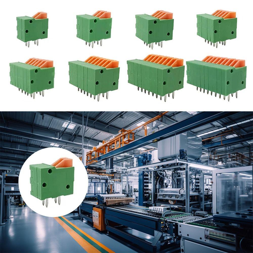 2,54 мм шаг печатной платы разъем прямой/изогнутый ножной клеммный блок для печатной платы провод пружинный клеммный блок