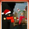 Indoor Outdoor Winter Ornaments Christmas Snowman Static Glass Stickers, Simple Window Clings, Waterproof PVC Clings Holiday for Home Store