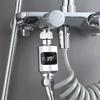 Yousheng Showerhead Thermometer Waterproof LED Digital Display High Accuracy 0.5 Degrees Celsius Anti-scald Shower Thermometer