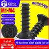 Hardened Self-Tapping Black Flat Tail Countersunk Screw M1-M4
