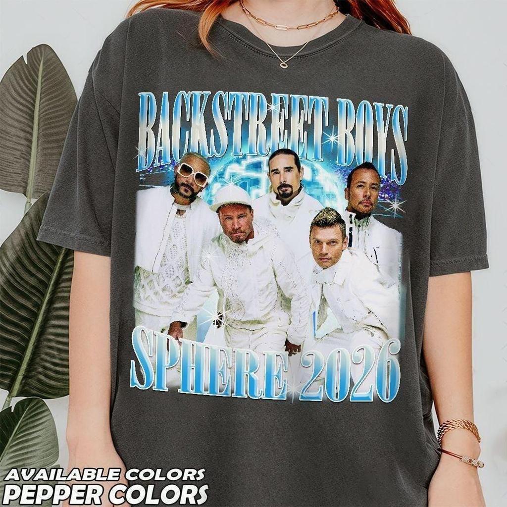Футболка с концерта Backstreet Boys 2026 в Лас-Вегасе, футболка Comfort Color из тура воссоединения BSB
