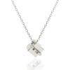 Cloud-jewelry Миниатюрная Белая Шкатулка Кулон-ожерелье для Женщин [Деревянная Подарочная Коробка в Комплекте] Стерлинговое Серебро 925 GBN-1C