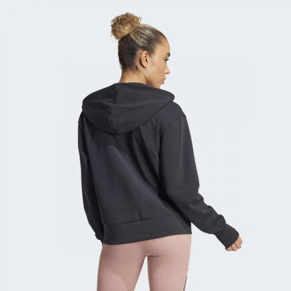 adidas Женская тренировочная толстовка на молнии Черная D4t Полная молния